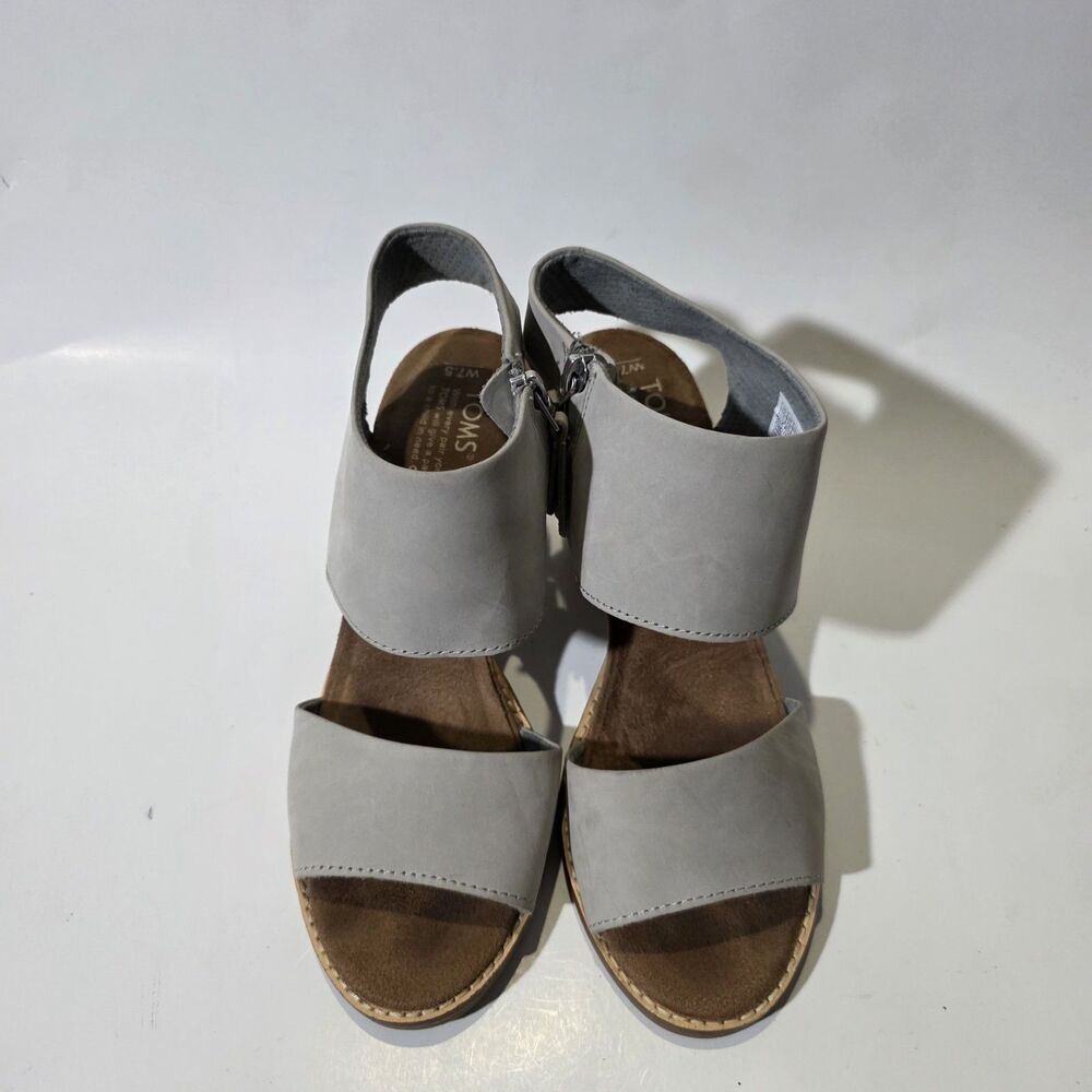 TOMS Black Block Heel Sandals – Women’s Size 7.5